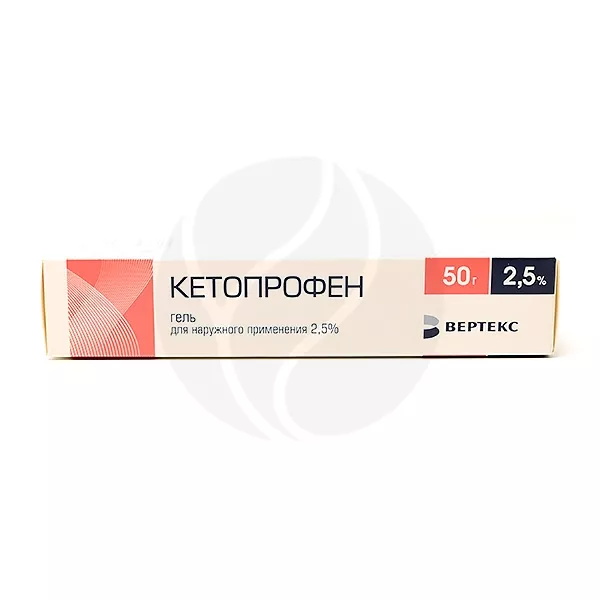 Кетопрофен-Вертекс гель д/наружн. прим. 2,5%, 50г