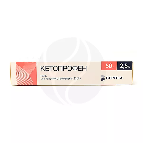 Изображение товара Кетопрофен-Вертекс гель 2,5% 50г для наружного применения