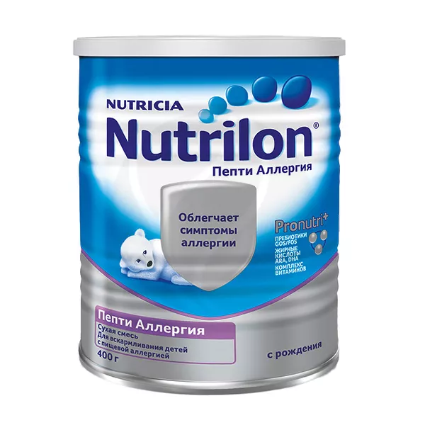 Изображение товара Nutrilon Пепти Аллергия сухая смесь (0+), 400г Изображение товара Nutrilon Пепти Аллергия сухая смесь (0+), 400г