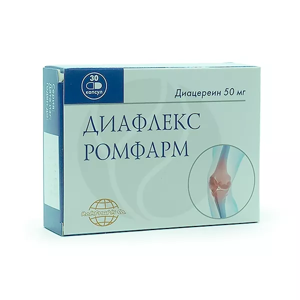 Изображение товара Диафлекс Ромфарм капсулы 50мг, №30 Изображение товара Диафлекс Ромфарм капсулы 50мг, №30