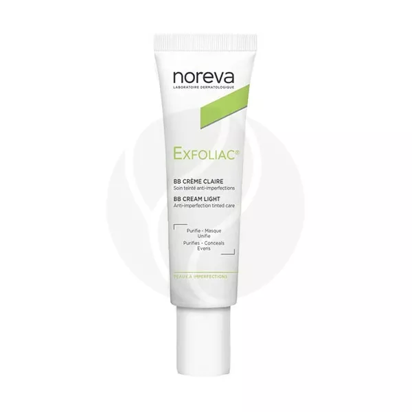 Изображение товара Noreva Exfoliac ВВ-крем для проблемной кожи светлый 30мл матирующий тональный крем Изображение товара Noreva Exfoliac ВВ-крем для проблемной кожи светлый 30мл матирующий тональный крем