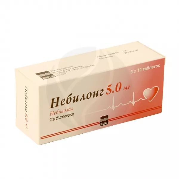 Изображение товара Небилонг таблетки 5мг 30 штук Индия Micro Labs гипертония