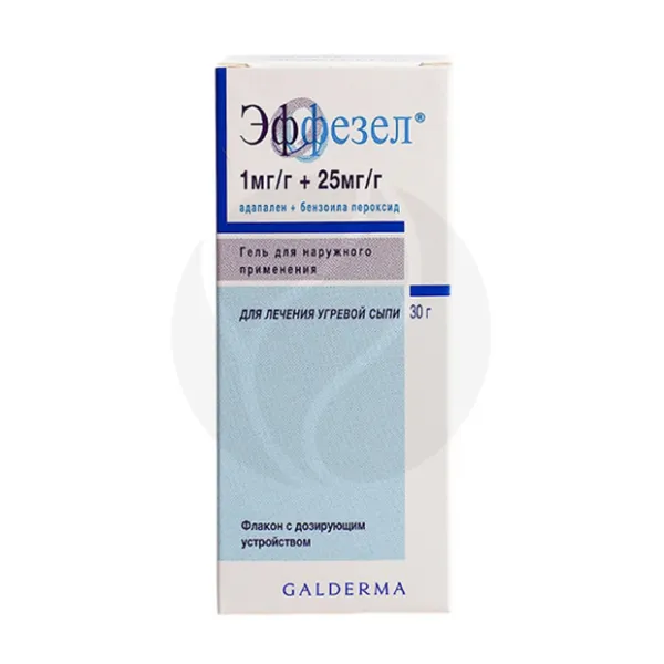 Изображение товара Эффезел гель для наружного применения 1мг/г+25мг/г, 30г Франция
