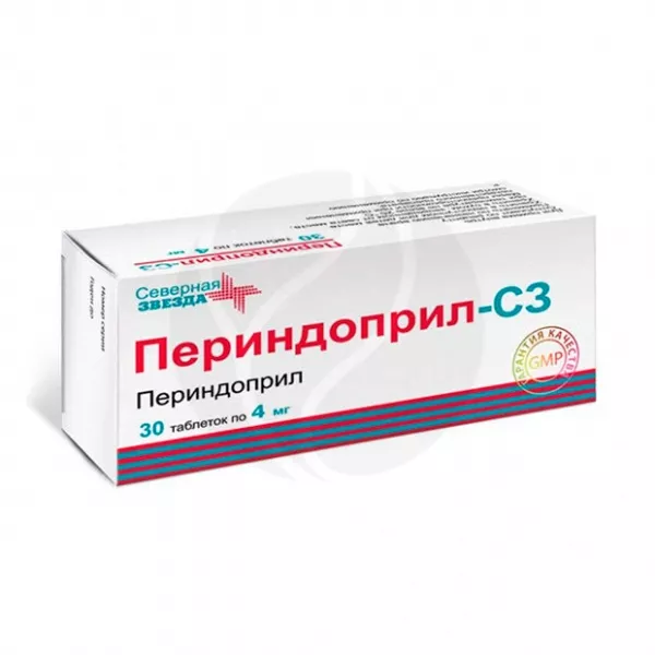 Изображение товара Периндоприл-СЗ таблетки 4 мг для снижения давления и сердечной недостаточности