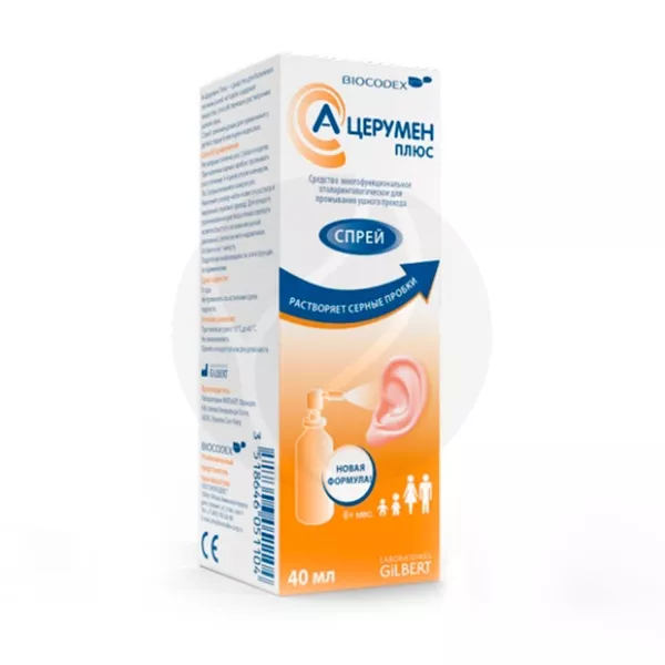 Изображение товара А-Церумен Плюс спрей для промывания ушного прохода 40 мл