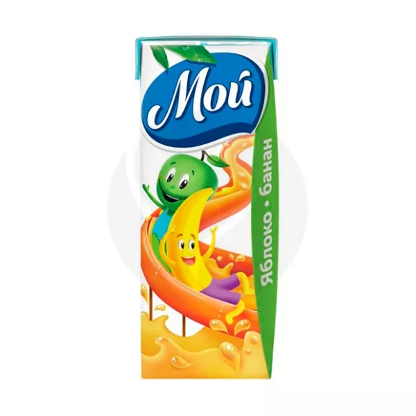 Изображение товара Мой Нектар яблочно-банановый с мякотью (12+мес), 0.2л