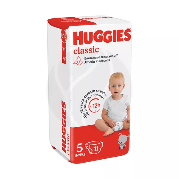 Huggies Classic 5 подгузники (11-25кг), 11шт