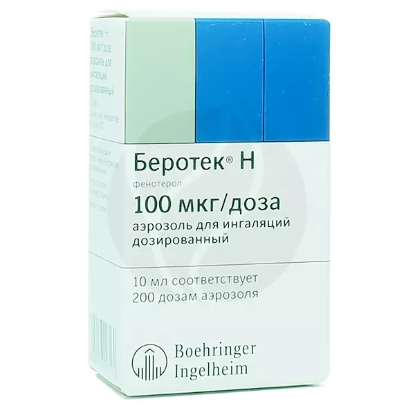 Изображение товара Беротек Н аэрозоль для ингаляций 100 мкг/доза 200 доз Германия