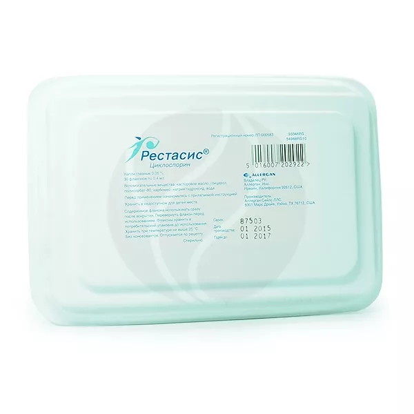 Рестасис капли глазные 0,05%, 0,4мл №30