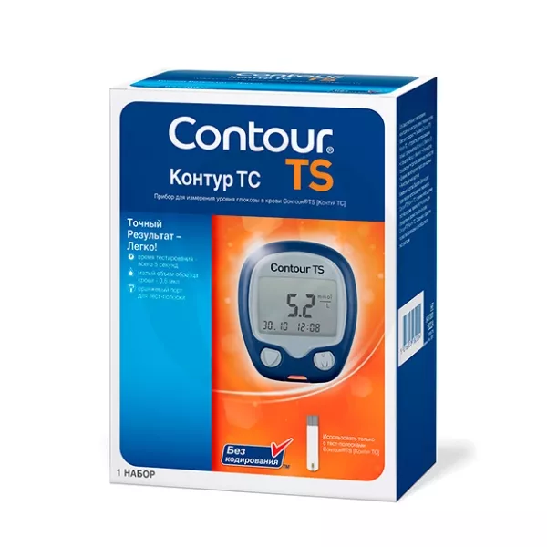 Изображение товара Глюкометр Contour TS японский для точного измерения уровня глюкозы