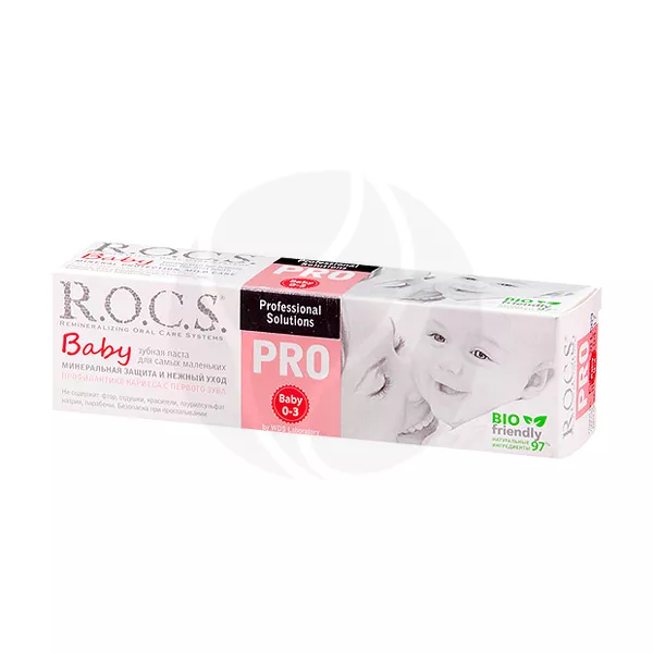 Изображение товара Детская зубная паста R.O.C.S. PRO Baby 45г для ухода за зубами малышей