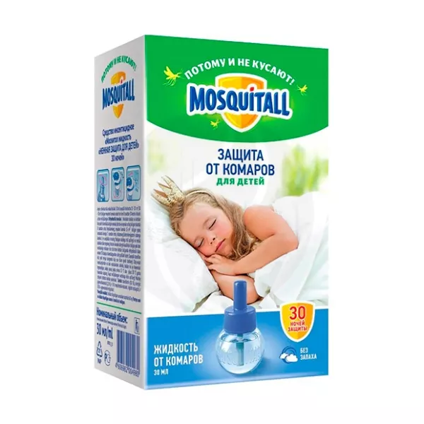Изображение товара Mosquitall жидкость 30 ночей от комаров для детей 30мл