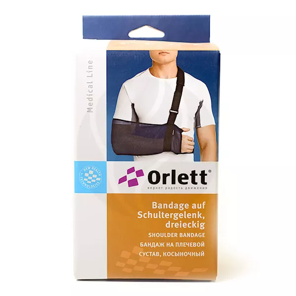 Orlett бандаж на локтевой сустав поддерживающий (косынка) AS-302 (размер S, сетка)