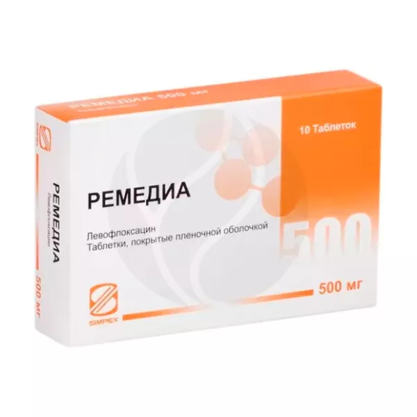 Изображение товара Ремедиа таблетки покрытые пленочной оболочкой 500 мг, №10, противомикробное средство