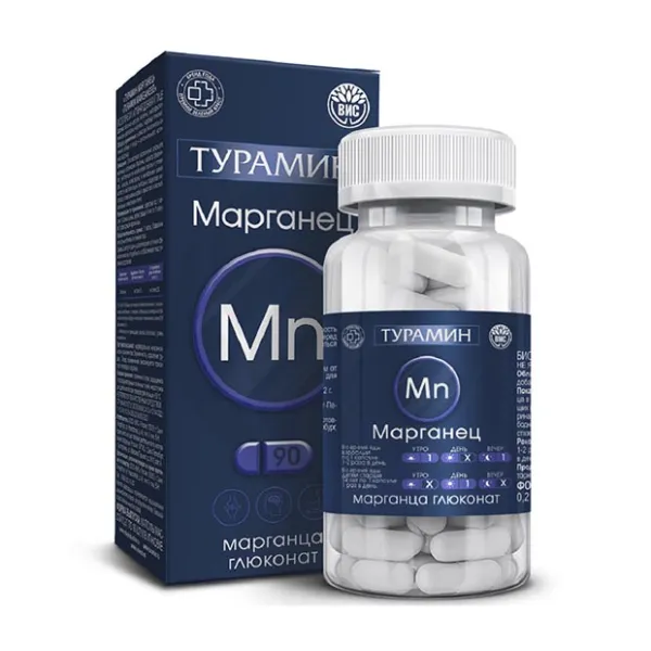 Изображение товара Турамин Марганец капсулы 90 шт биодобавка для поддержки здоровья