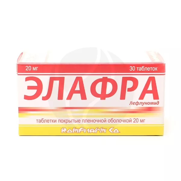 Изображение товара Элафра таблетки покрытые пленочной оболочкой 20мг 30 шт Германия