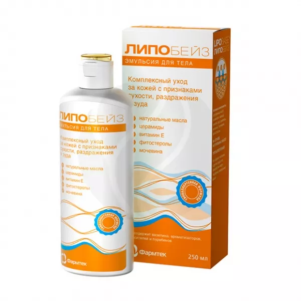 Изображение товара Липобейз эмульсия защитная для тела 250 мл натуральный уход против сухости и раздражений