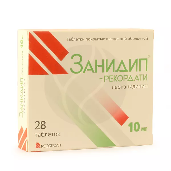 Изображение товара Занидип Рекордати Лерканидипина 10 мг Изображение товара Занидип Рекордати Лерканидипина 10 мг