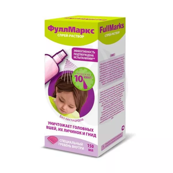 Изображение товара Фулл Маркс средство педикулицидное спрей 150мл для борьбы с педикулезом