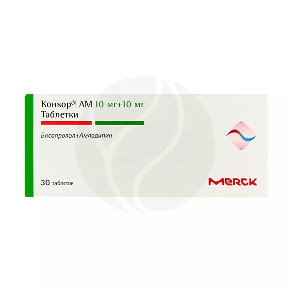 Изображение товара Конкор АМ таблетки 10мг+10мг, №30 Изображение товара Конкор АМ таблетки 10мг+10мг, №30