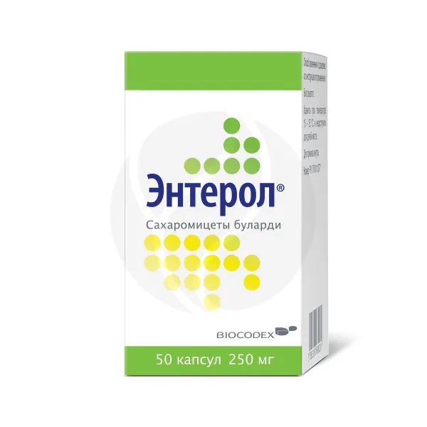 Изображение товара Энтерол капсулы 250мг, №50 - пробиотик для лечения диареи Изображение товара Энтерол капсулы 250мг, №50 - пробиотик для лечения диареи