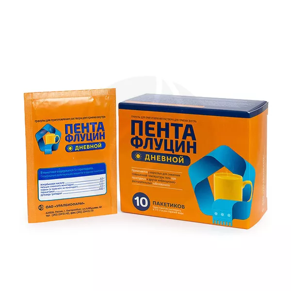 Изображение товара Пентафлуцин гранулы для приготовления раствора от простуды и гриппа Изображение товара Пентафлуцин гранулы для приготовления раствора от простуды и гриппа