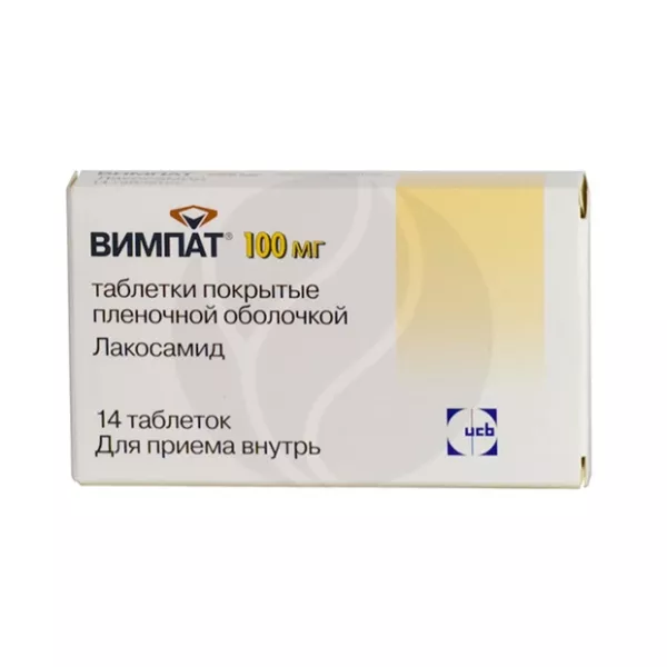 Изображение товара Вимпат таблетки п/о 100мг, упаковка 14 шт.
