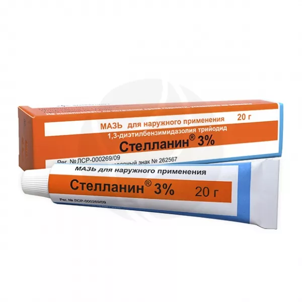 Изображение товара Стелланин мазь 3% для наружного применения 20г или 100г - регенерация тканей и антибактериальное де