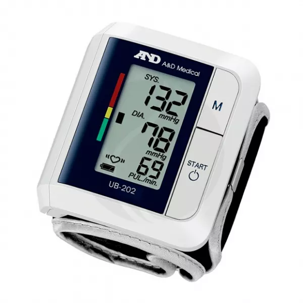 AnD UB-202 тонометр автоматический на запястье без адаптера, манжет 13,5-21,5 см