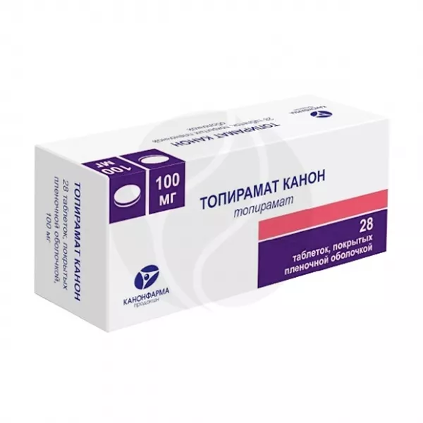 Изображение товара Топирамат Канон таблетки 100мг покрытые пленочной оболочкой №28 Россия