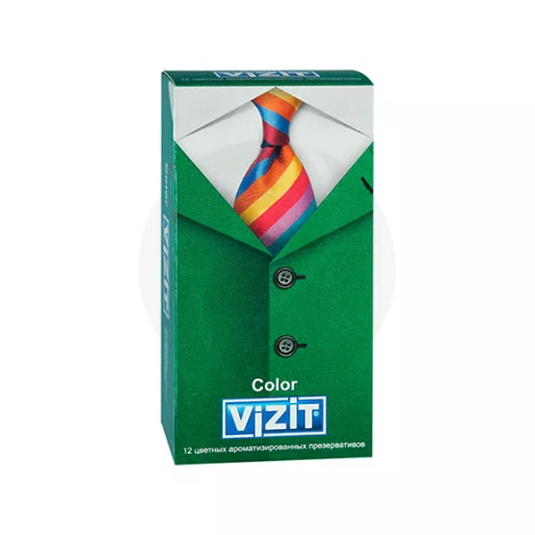 Изображение товара Vizit Color презервативы цветные ароматизированные 180 мм 52 мм 0 06 мм