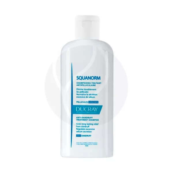 Ducray Squanorm шампунь против жирной перхоти, 200мл