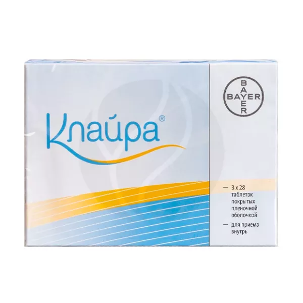 Клайра набор таблетки покрыт. п/о, №28*3 Байер