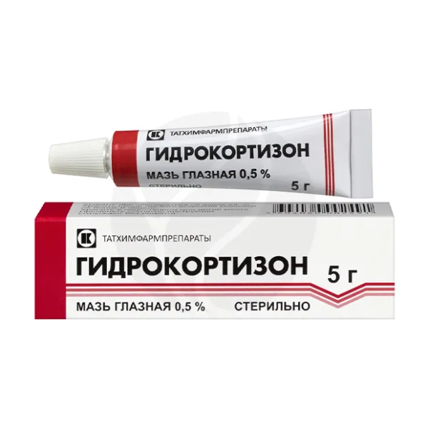 Изображение товара Гидрокортизон мазь глазная 0,5%, 5г Татхимфармпрепараты Изображение товара Гидрокортизон мазь глазная 0,5%, 5г Татхимфармпрепараты