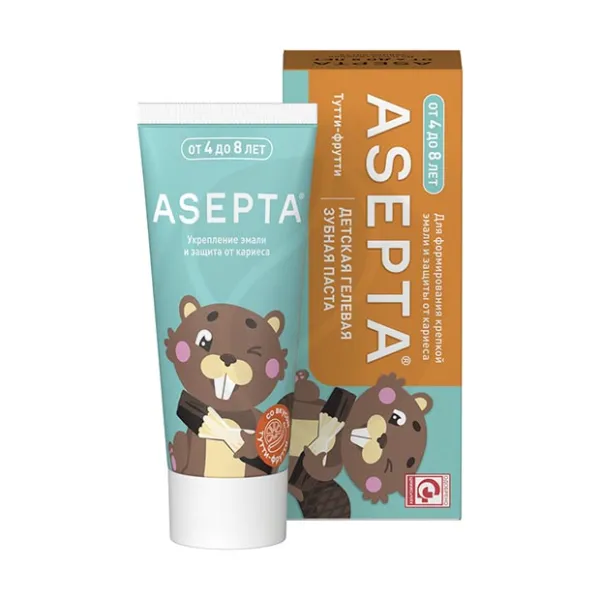 Изображение товара Гелевая зубная паста Asepta For Kids со вкусом тутти-фрутти 50мл Изображение товара Гелевая зубная паста Asepta For Kids со вкусом тутти-фрутти 50мл