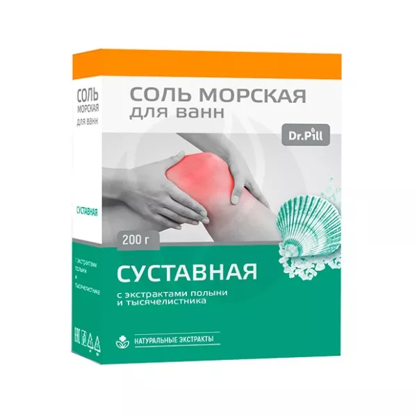 Изображение товара Соль для ванн суставная Dr.Pill 200г натуральное средство для расслабления и снятия боли