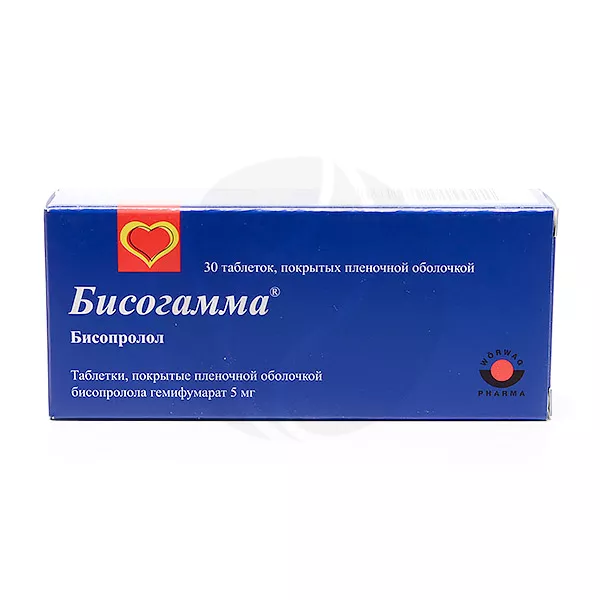 Изображение товара Таблетки Бисогамма 5 мг - покрытые пленочной оболочкой, 30 шт Изображение товара Таблетки Бисогамма 5 мг - покрытые пленочной оболочкой, 30 шт