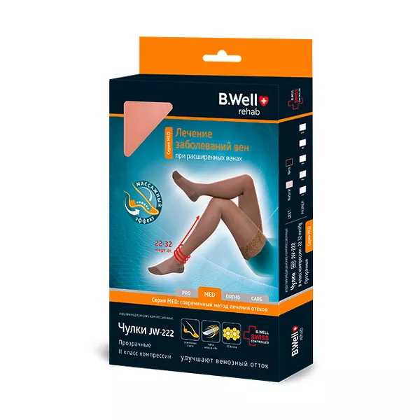 Изображение товара Компрессионные чулки B.Well Orto JW-222 2 класс, прозрачные с ажуром, размер 3 Изображение товара Компрессионные чулки B.Well Orto JW-222 2 класс, прозрачные с ажуром, размер 3