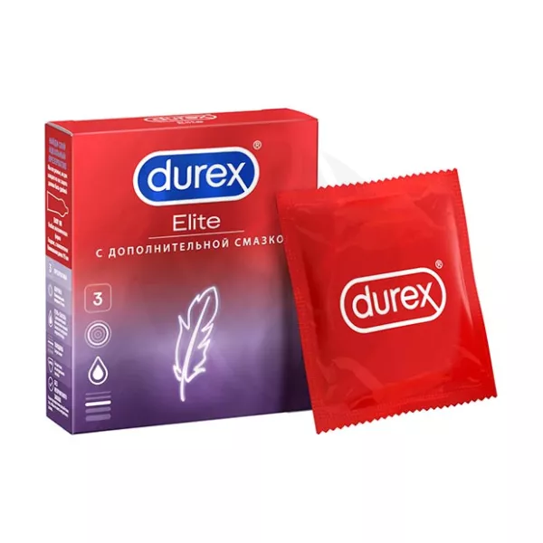 Изображение товара Durex Elite презервативы тонкие с силиконовой смазкой №3
