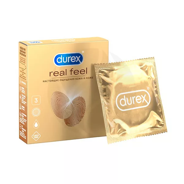 Изображение товара Durex Real Feel презервативы для естественных ощущений, 3шт Изображение товара Durex Real Feel презервативы для естественных ощущений, 3шт