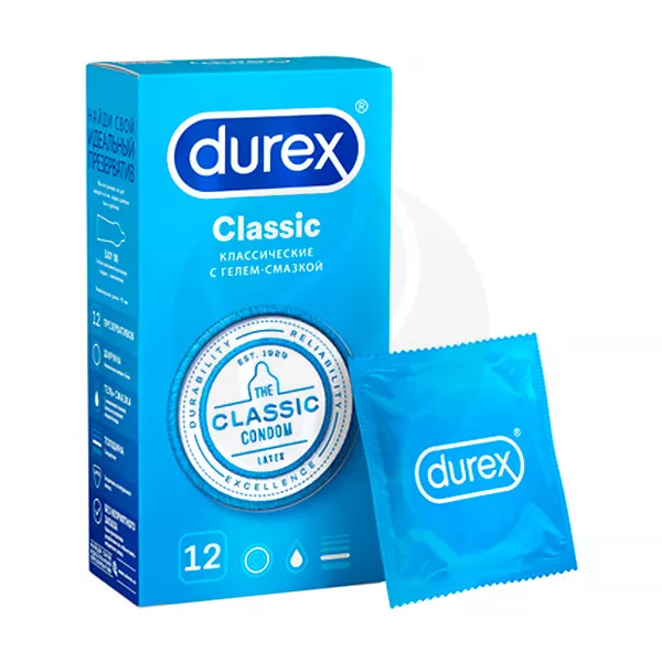 Изображение товара Durex Classic презервативы классические 12 шт надежная защита Изображение товара Durex Classic презервативы классические 12 шт надежная защита