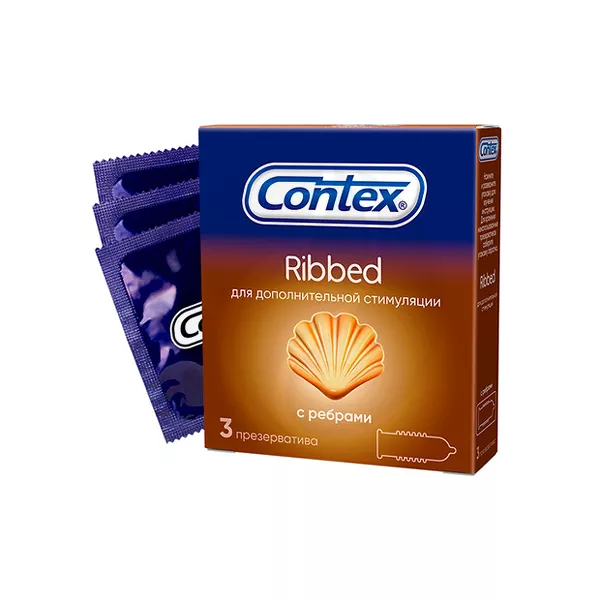 Изображение товара Contex Ribbed презервативы ребристые, 3шт Изображение товара Contex Ribbed презервативы ребристые, 3шт