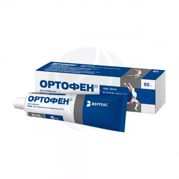 Ортофен гель д/наружн. прим. 5%, 50г Вертекс
