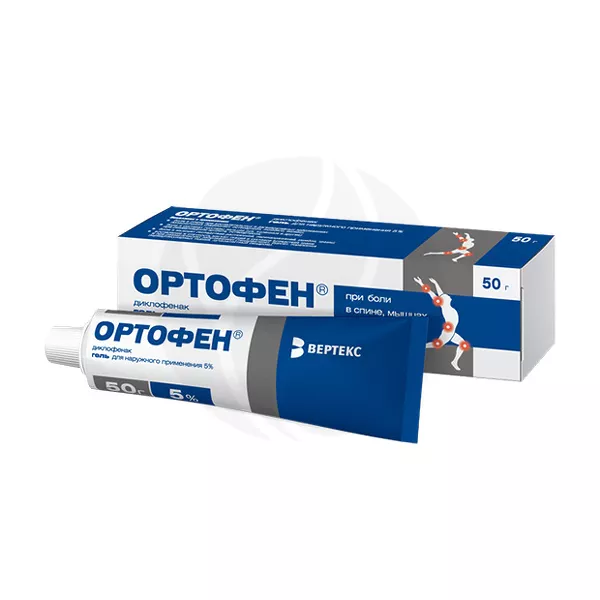 Изображение товара Ортофен гель д/наружн. прим. 5%, 50г Вертекс Изображение товара Ортофен гель д/наружн. прим. 5%, 50г Вертекс