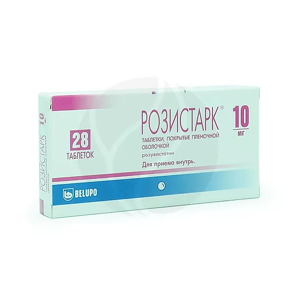 Изображение товара Розистарк 10мг таблетки покрытые 28 шт. для снижения холестерина
