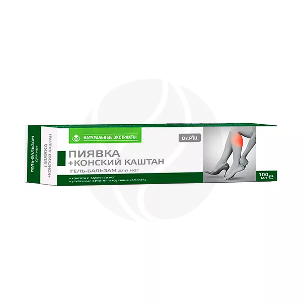 Изображение товара Dr.Pill гель-бальзам для ног Пиявка и конский каштан, 100мл