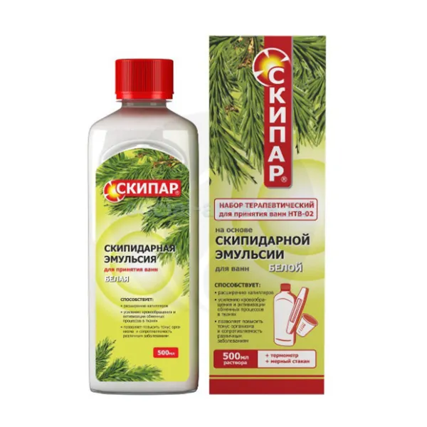 Изображение товара Скипар набор терапевтический для принятия ванн НТВ-02 эмульсия белая, 500мл Изображение товара Скипар набор терапевтический для принятия ванн НТВ-02 эмульсия белая, 500мл