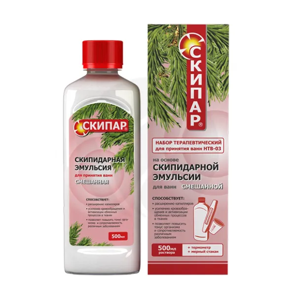 Изображение товара Скипар набор терапевтический для принятия ванн НТВ-03 эмульсия смешанная, 500мл Изображение товара Скипар набор терапевтический для принятия ванн НТВ-03 эмульсия смешанная, 500мл
