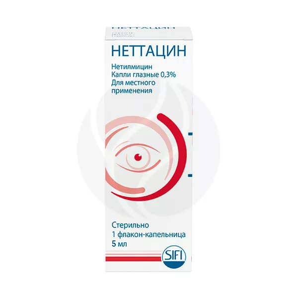 Изображение товара Неттацин капли глазные 0,3% 5 мл Италия