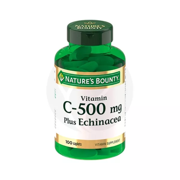 Nature's Bounty Витамин С плюс эхинацея таблетки 500мг, №100